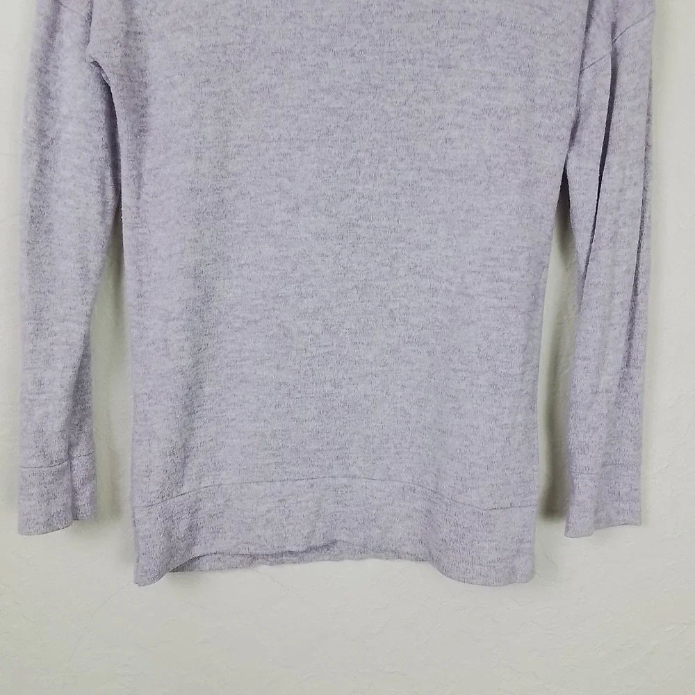 Poof Girl Large Lavender Purple Knit‎ Sweater V-Neck Crisscross Back Long Sleeve